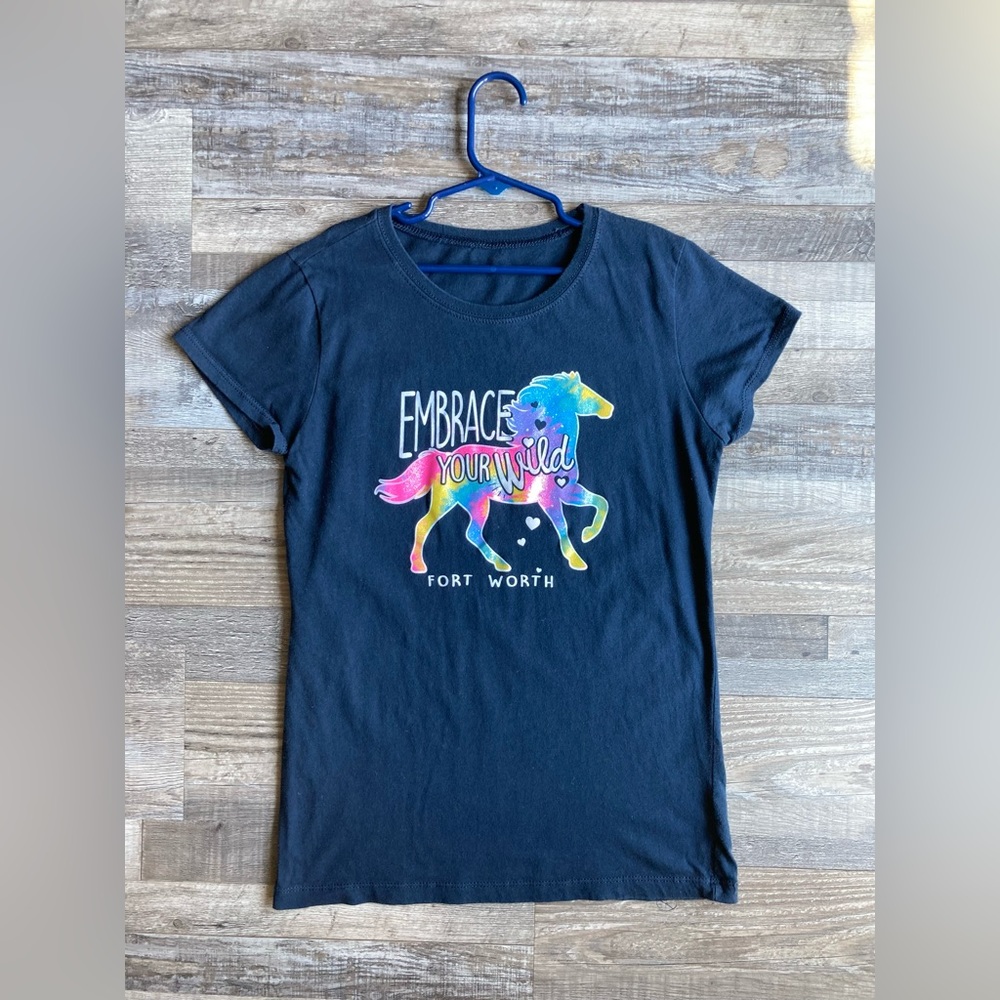 Fort Worth Tx Navy Blur Girl T-shirt